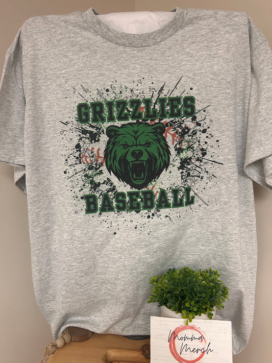 GRIZZLIES - BASEBALL SPLATTER