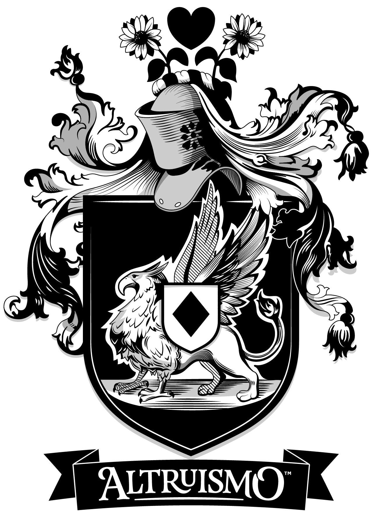 YOUTH DARK GREY BLEACHED HOUSE CREST MERCH