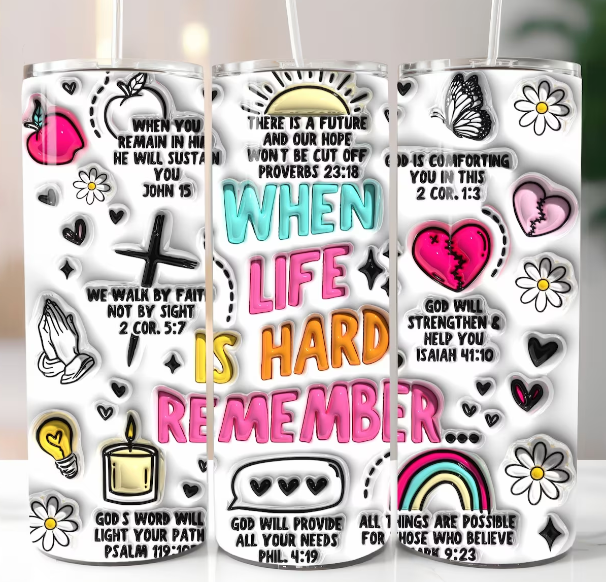 WHEN LIFE IS HARD TUMBLER 20OZ